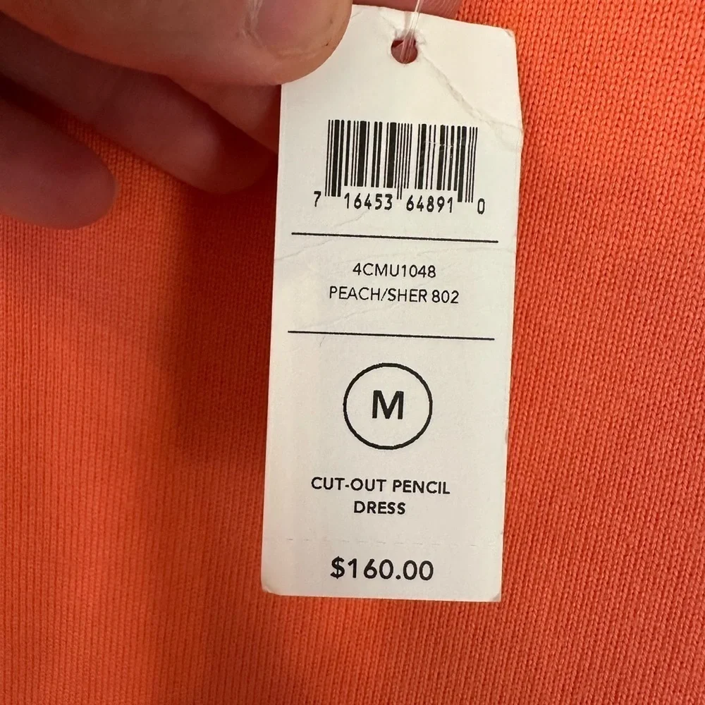 NWT Kate spade cut out pencil dress peach M